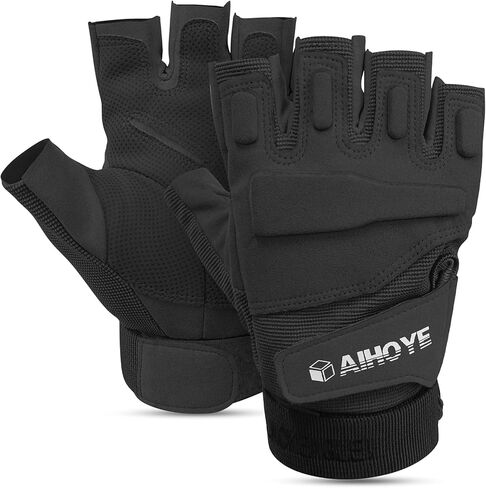 Aihoye Workout Gloves for Men and Women,Half-Finger Exercise Gloves,Fitness Gloves,Outdoor Sports Training Gloves, Non-Slip Wear-Resistant, Full Palm Protective in Kuwait