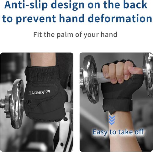 Aihoye Workout Gloves for Men and Women,Half-Finger Exercise Gloves,Fitness Gloves,Outdoor Sports Training Gloves, Non-Slip Wear-Resistant, Full Palm Protective in Kuwait