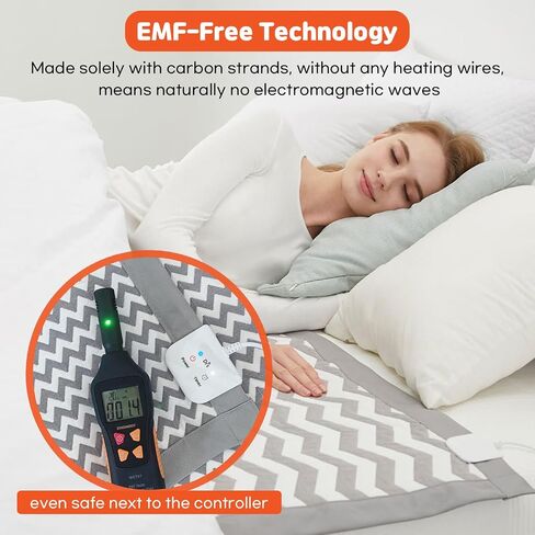 Drs. Electric Heating Pad Far Infrared 100% Carbon Heated Warm & Soft Cozy for Back Neck Shoulder Pain Relief, Smart Controller,Auto Shut Off, Adjustable Temperatures, EMF Free (Small) in Saudi Arabia