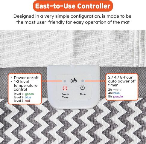 Drs. Electric Heating Pad Far Infrared 100% Carbon Heated Warm & Soft Cozy for Back Neck Shoulder Pain Relief, Smart Controller,Auto Shut Off, Adjustable Temperatures, EMF Free (Small) in Saudi Arabia