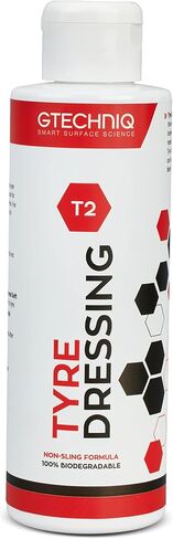 Gtechniq T2 Tyre Dressing for Car Tyre Shine, Car Wheel Cleaner Repels Dirt and Grime, Restores Tyre Black Finish, Anti-Sling Formula, 100% Biodegradable, 250ml in Saudi Arabia