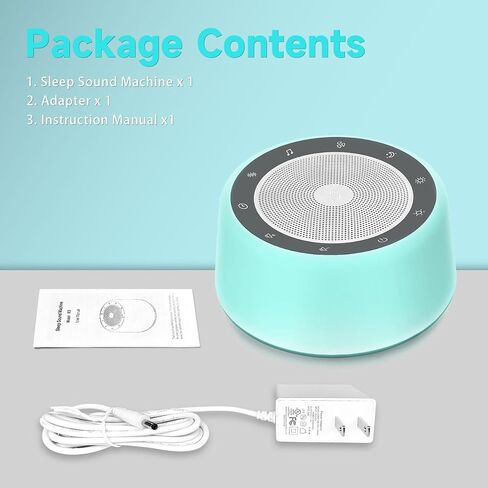 Nytpal White Noise Sleep Sound Machine for Baby/Adults, 7 Colors Night Light 30 Soothing Sounds, Adjustable Volume Levels or Brightness, 5 Memory Function Timers, Portable Rechargeable in Saudi Arabia