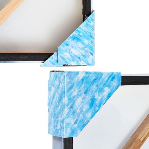 100 Pack Blue Picture Frame Corner Protectors for Shipping Art, Adjustable Cardboard Edges for Moving (Fits 1", 1.5", 2.2" Frames) in Saudi Arabia