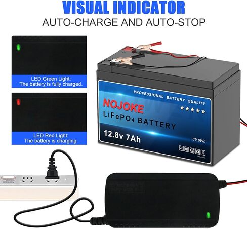14.6V 3A LiFePO4 Battery Charger for 12V Lithium Iron Phosphate Battery, Smart Charger for Lithium LiFePO4 Deep Cycle Rechargeable Batteries in Saudi Arabia