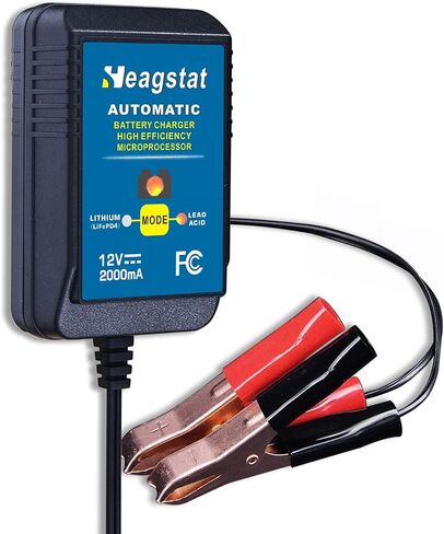 12V 2 Amp Smart Battery Charger, Trickle Charger, Battery Maintainer for Cars, Motorcycles, Lawn Mowers, ATVs, UTVs, Lithium(LiFePO4) and Deep Cycle Batteries in Saudi Arabia