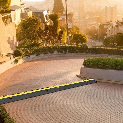 VEVOR 5 حزمة كابل مطاطي حامي المنحدر 2 قناة الثقيلة الحمولة 66000 رطل كابل سلك غطاء الحبل منحدر سرعة عثرة درب خرطوم كابل المنحدر الغطاء الواقي (2-قناة، 5 حزمة-66000 رطل) in Saudi Arabia