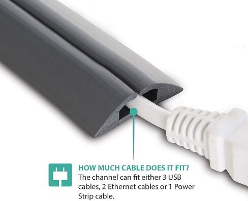 Compact Cord Cover Cable Protector, Beige, 5 Ft. in Saudi Arabia