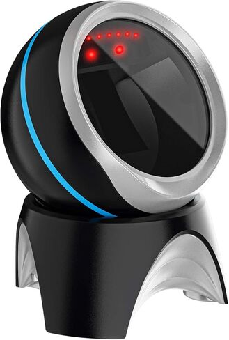 NADAMOO 1D 2D QR ماسح الباركود لسطح المكتب، قارئ باركود سلكي USB متعدد الاتجاهات، التقاط باركود QR، استشعار تلقائي للصور لمتجر البيع بالتجزئة في مكتبة السوبر ماركت in Kuwait