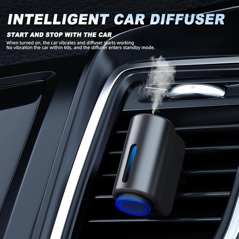موزع معطر هواء للسيارة، موزع ذكي للسيارة مع ثلاثة أجهزة توزيع روائح السيارة قابلة للتعديل وقابلة لإعادة الشحن للزيوت العطرية (موزع + 3 قطع زيوت) in Kuwait