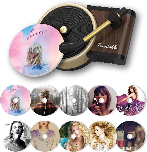 Car Freshener Air, Car Air Freshener Cover record Player Ventilation Clip, Music Gifts, 1pcs Car Vent Clip Air Diffuser With 10 PCS Refill Pads Air Freshener for Singer Best Fans Gift in Saudi Arabia