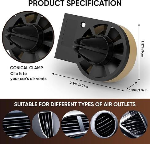 Car Freshener Air, Car Air Freshener Cover record Player Ventilation Clip, Music Gifts, 1pcs Car Vent Clip Air Diffuser With 10 PCS Refill Pads Air Freshener for Singer Best Fans Gift in Saudi Arabia