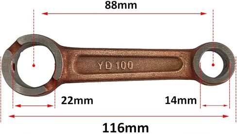 YD100 Motor Crankshaft Assy for 2 Stroke YD100/LD100 100cc Engine Kit Gas Motorized Bicycle in Saudi Arabia
