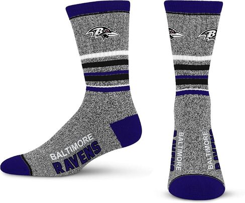 For Bare Feet Men's NFL 5 Star Marbled Crew Sock, 1 Pair in Saudi Arabia