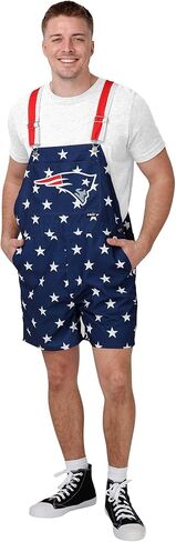 FOCO NFL mens Nfl Bib Shortalls Summer Shorts Overalls in Saudi Arabia