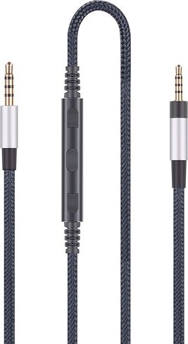 Audio Replacement Cable with in-Line Mic Remote Volume Control Compatible with Sennheiser PXC550, PXC480 Headphones, Audio Cord Compatible with Samsung Galaxy Huawei Android in Saudi Arabia