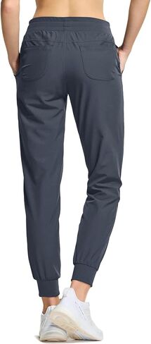 بنطال TSLA للسيدات للمشي لمسافات طويلة في الهواء الطلق، خفيف الوزن وسريع الجفاف، بنطال رياضي للجري مع جيوب in Kuwait