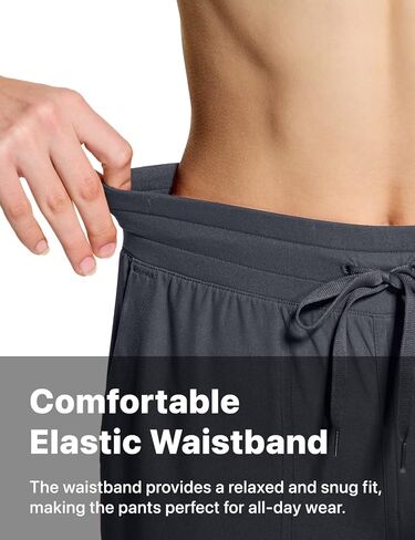 بنطال TSLA للسيدات للمشي لمسافات طويلة في الهواء الطلق، خفيف الوزن وسريع الجفاف، بنطال رياضي للجري مع جيوب in Kuwait