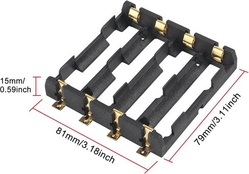 ACEIRMC 2pcs 18650 Battery Storage Case 2 Slots x 3.7V for 2x18650 Batteries Holder Box Container with ON/Off Switch (2 Slots with Switch Cover) in Kuwait