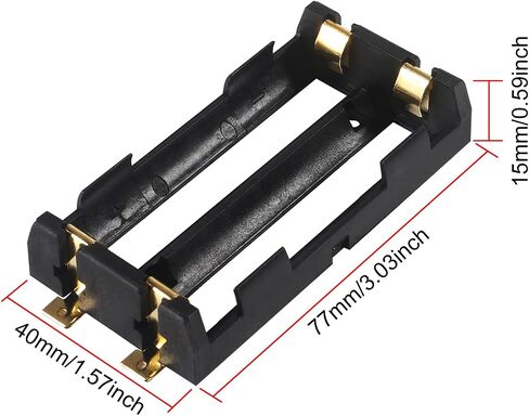 ACEIRMC 2pcs 18650 Battery Storage Case 2 Slots x 3.7V for 2x18650 Batteries Holder Box Container with ON/Off Switch (2 Slots with Switch Cover) in Saudi Arabia