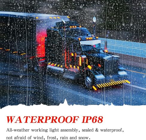 10 عبوات من مصابيح العنبر DC 12V 24V محكمة الغلق مقاومة للماء 4 مصابيح LED للعلامات الجانبية الأمامية والخلفية ومؤشرات إشارة الانعطاف مع إطار من الكروم عالمي للسيارات والحافلات والشاحنات والمقطورات والمزيد in Kuwait