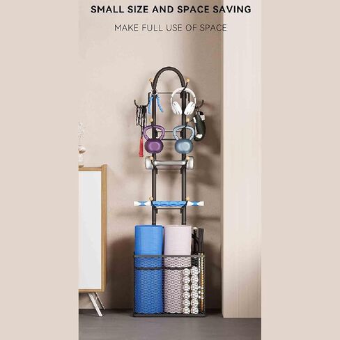 Sports Equipment Storage Rack, Carbon Steel Yoga mat Storage Rack, Gym Basketball Floor Standing Iron Art Rack in Saudi Arabia