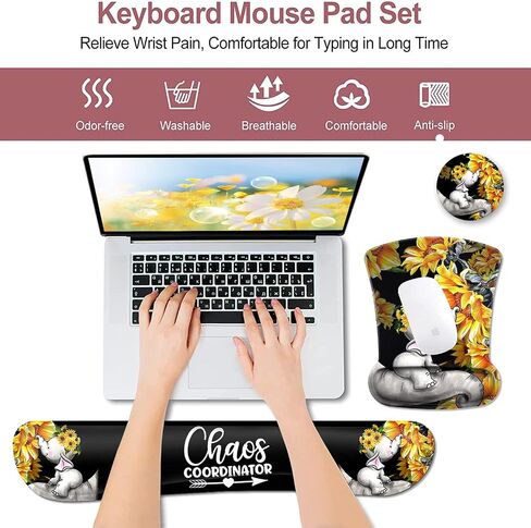 Mouse Pad with Wrist Support, Ergonomic Gel Mouse Pad Beautiful Flowers,Non-Slip Durable, Memory Foam Keyboard Wrist Rest, Suitable for Office Typing Games, Pink Hyacinths on Wood Panel in Saudi Arabia