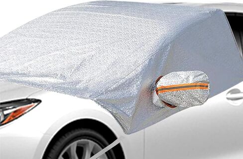 1 PC Car Windproof Guard, Windshield Sunshade Cover, 93.7" x 66.53" Snow Cover, Thick Automotive Protection Cover, Frost Cover, Universal for Most Cars, Trucks, SUVs (Silver) in Saudi Arabia