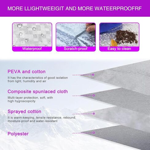 1 PC Car Windproof Guard, Windshield Sunshade Cover, 93.7" x 66.53" Snow Cover, Thick Automotive Protection Cover, Frost Cover, Universal for Most Cars, Trucks, SUVs (Silver) in Saudi Arabia