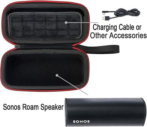 حقيبة حمل صلبة من RAIACE لمكبر صوت بلوتوث ذكي محمول Roam. (الجراب فقط، لا يشمل الجهاز) - أسود (بطانة سوداء) in Kuwait