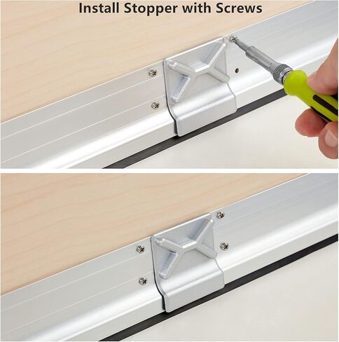 سدادة باب معدنية مقاس 42 بوصة أسفل شريط ختم الفأرة من الألومنيوم مانع الضوضاء مع ممسحة مطاطية، بني in Kuwait