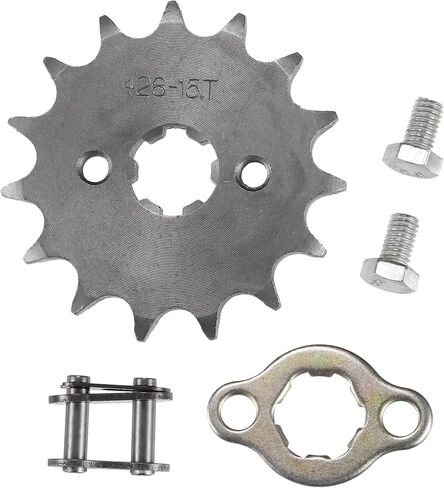 uxcell 1 Set 428 15T 17mm Motorcycle Front Engine Sprocket for 50cc 70cc 90cc 110cc 125cc Dirt Pit Bike Mini Bike ATV in Saudi Arabia