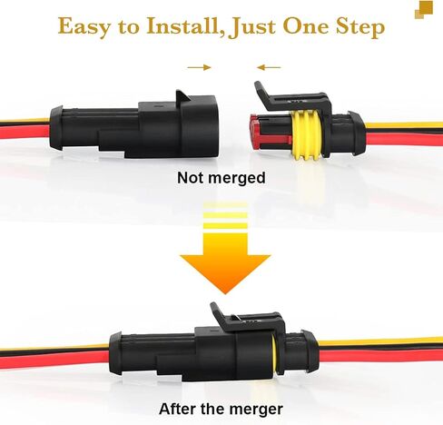16AWG 3 دبوس التوصيل موصل مقاوم للماء، الذكور والإناث طريقة السيارات موصلات الأسلاك الكهربائية تسخير مناسبة للسيارة، شاحنة، قارب، دراجة نارية، دراجة ثلاثية العجلات، قافلة، البحرية، الموصلية العالية- 3 حزمة in Kuwait