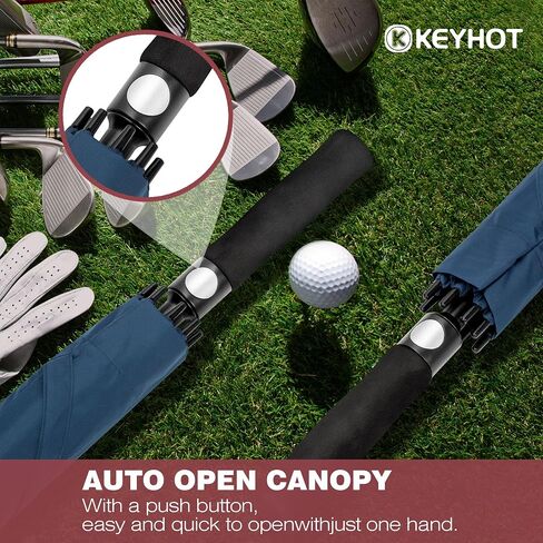 Golf Umbrella Windproof 51/54/62/68 Inch - Extra Large Golf Umbrellas Automatic - Oversized Heavy Duty Umbrella Double Canopy - Golf Push Cart Umbrella for Mens Women in Saudi Arabia