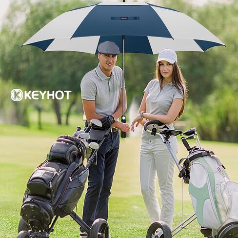 Golf Umbrella Windproof 51/54/62/68 Inch - Extra Large Golf Umbrellas Automatic - Oversized Heavy Duty Umbrella Double Canopy - Golf Push Cart Umbrella for Mens Women in Saudi Arabia