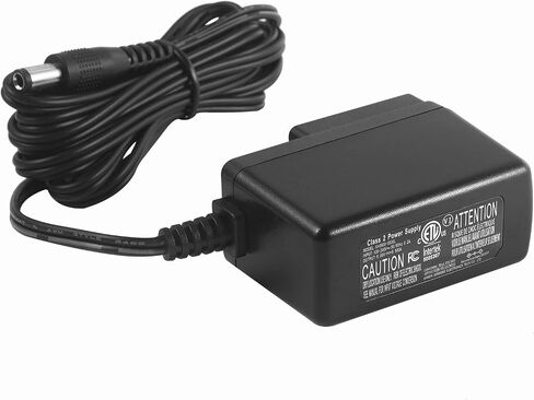 Security-01 DC 9V 0.5A محول إمداد الطاقة، قابس 5.5 مم × 2.1 مم، مركز سلبي، لدواسات المؤثرات، الطبل، وحدة التحكم DJ، لوحات مفاتيح البيانو، صانعي الملصقات والمزيد، سلك 6.8FT، مدرج في قائمة UL in Kuwait