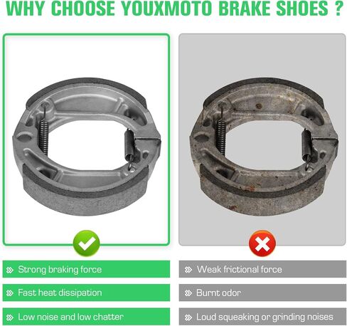 أحذية فرامل الطبل Youxmoto لهوندا Elite 80 1994 1995 1996 1997 1998 1999 / Honda XR100R 1992-1999 / Honda XR80R 1993-1999 أحذية الفرامل الأمامية والخلفية in Kuwait