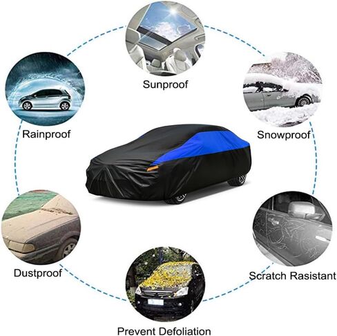 غطاء سيارة Honda مناسب خصيصًا لسيارة Honda Civic مقاوم للماء في جميع الأحوال الجوية، غطاء خارجي كامل خفيف الوزن للسيارات في الهواء الطلق من أشعة الشمس فوق البنفسجية والمطر والغبار والثلج والرياح. in Saudi Arabia