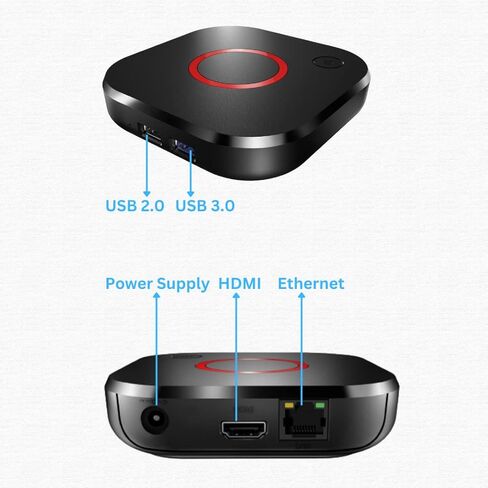 جهاز فك التشفير Raxxio MAG524w3 Linux 4.9، Amlogic S905X2، 4K 60 إطارًا في الثانية، ذاكرة وصول عشوائي DDR3 سعة 1 جيجابايت، ذاكرة فلاش 4 جيجابايت، ثنائي النطاق 2.4G/5G 2T2R ac WiFi، USB 2.0 و3.0 مع كابل HDMI وجهاز تحكم عن بعد in Kuwait