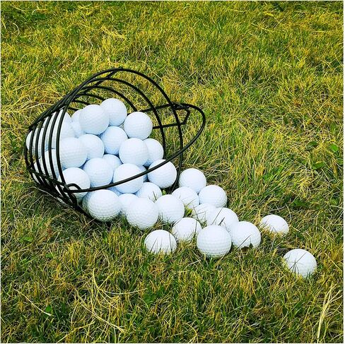 Golf Ball Baskets Metal Range 1 Pack for Men, Golf Ball Bucket with Handle for Kids, Golfball Container, Holds 50 Balls x 1 (Golf Balls are Excluded) in Kuwait