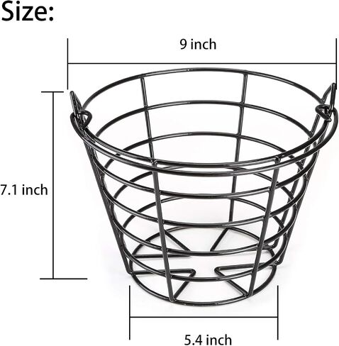 Golf Ball Baskets Metal Range 1 Pack for Men, Golf Ball Bucket with Handle for Kids, Golfball Container, Holds 50 Balls x 1 (Golf Balls are Excluded) in Kuwait