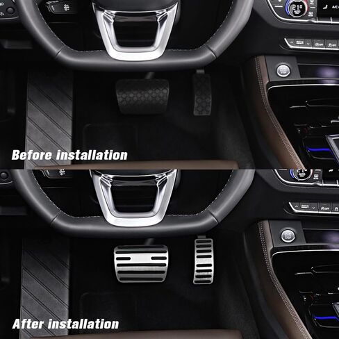 وسادات دواسة القدم غير قابلة للانزلاق متوافقة مع أغطية دواسات Audi A3 A4 A5 A6 A7 A8 Q5 Q7 Q8 SQ5 SQ7 TT TTRS/Porsche Macan | لا توجد أغطية لدواسة فرامل غاز الألومنيوم الحفر in Kuwait