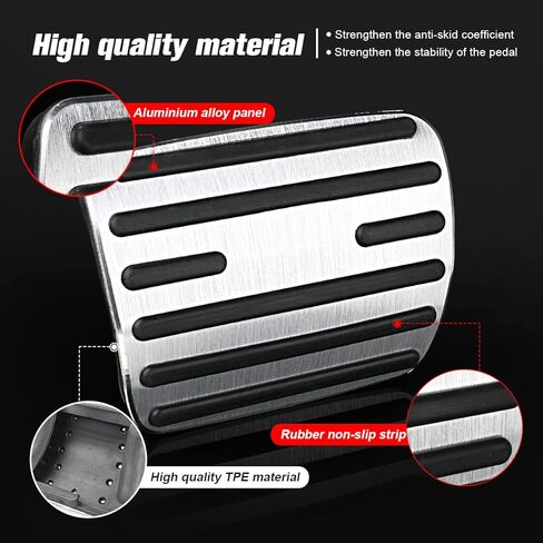 وسادات دواسة القدم غير قابلة للانزلاق متوافقة مع أغطية دواسات Audi A3 A4 A5 A6 A7 A8 Q5 Q7 Q8 SQ5 SQ7 TT TTRS/Porsche Macan | لا توجد أغطية لدواسة فرامل غاز الألومنيوم الحفر in Kuwait
