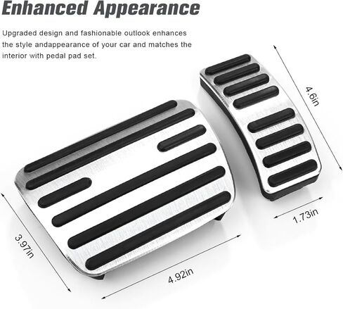 وسادات دواسة القدم غير قابلة للانزلاق متوافقة مع أغطية دواسات Audi A3 A4 A5 A6 A7 A8 Q5 Q7 Q8 SQ5 SQ7 TT TTRS/Porsche Macan | لا توجد أغطية لدواسة فرامل غاز الألومنيوم الحفر in Kuwait