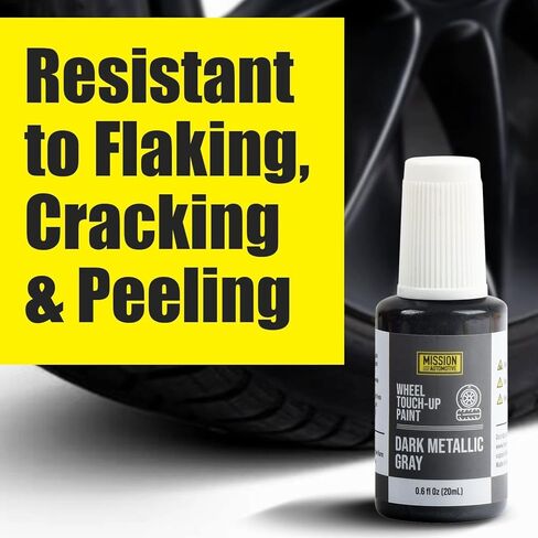 طلاء حافة السيارة باللون الرمادي المعدني الداكن من Mission Automotive لجنوط عجلات Tesla Model S 19 Aero ونموذج 3 18 - يمتزج الطلاء اللمسي جيدًا - سهل التطبيق - طلاء عجلة Aero المقاوم - إصلاح العجلات المعدنية in Kuwait