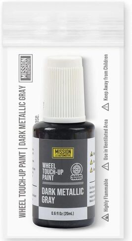 طلاء حافة السيارة باللون الرمادي المعدني الداكن من Mission Automotive لجنوط عجلات Tesla Model S 19 Aero ونموذج 3 18 - يمتزج الطلاء اللمسي جيدًا - سهل التطبيق - طلاء عجلة Aero المقاوم - إصلاح العجلات المعدنية in Kuwait