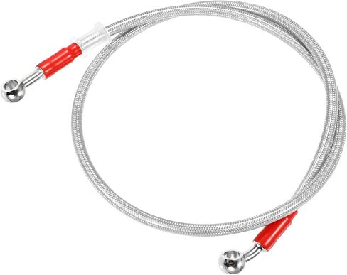 X AUTOHAUX 50cm 19.69" 10mm ID Motorcycle Hydraulic Brake Line Oil Hose Pipe 28° 0° Stainless Steel Braided Cable for ATV Motocross Sport Bikes Silver Tone in Kuwait
