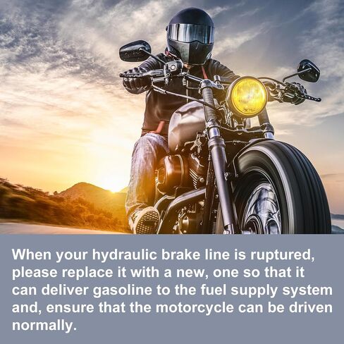 X AUTOHAUX 50cm 19.69" 10mm ID Motorcycle Hydraulic Brake Line Oil Hose Pipe 28° 0° Stainless Steel Braided Cable for ATV Motocross Sport Bikes Silver Tone in Saudi Arabia