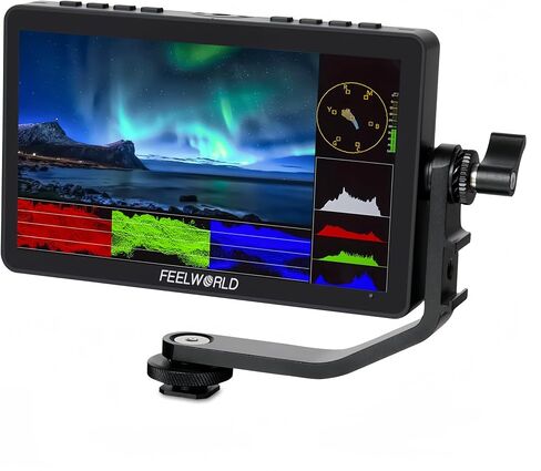 FEELWORLD F5 Pro V4 Camera Monitor 6 Inch Touch Screen with 3D LUT IPS 1920x1080 4K HDMI Monitor Input Output 5V Type-c Input Tilt Arm in Saudi Arabia