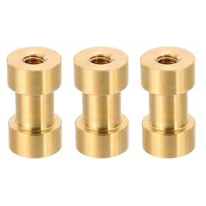 PATIKIL Camera Spigot Screws Converter 1/4" to 3/8" Female to Female, 3 Pack Tripod Screw Adapter Spigot Stud for Light Stand Hot Shoe Cold Shoe Adapter Ball Head Flash, Yellow