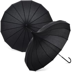 Queekay 2 Pcs Parasol Umbrella Pagoda Umbrella Large Retro Sun Umbrella for Walking Sun Gothic Umbrella for UV Protection Women Girls